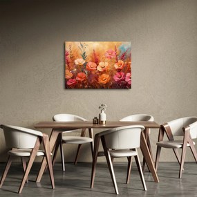 Tablou - Flori de pajiște, pictură (70x50 cm)