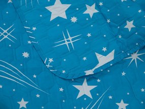 Cuvertura de pat cu model NIGHT SKY HEXAGON, turcoaz Dimensiune: 170 x 220 cm