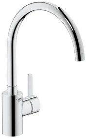 Baterie bucatarie Grohe Eurosmart Cosmopolitan, cartus ceramic, pipa pivotanta, Crom, furtune flexibile-32843002