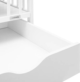 Pătuț pentru copii New Baby Basic cu sertar, alb