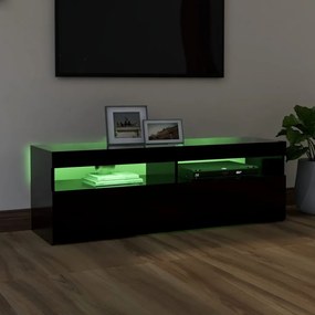 Comoda TV cu lumini LED, negru, 120x35x40 cm 1, Negru, 120 x 35 x 40 cm