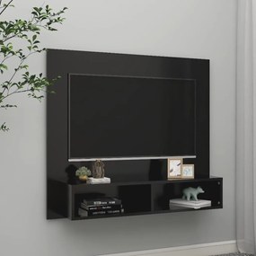 Dulap TV montat pe perete, negru, 102x23,5x90 cm, PAL 1, Negru