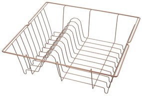 Suport pentru scurs vase Metaltex, arămiu