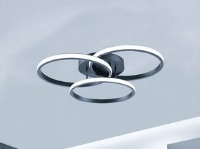 Lampă de plafon LED dimabilă 70W/230V 3000-6500K, neagră, cu telecomandă