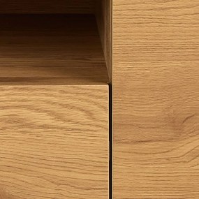 Comodă TV în culoare naturală cu aspect de lemn de stejar 140x45x40 cm Seaford – Actona