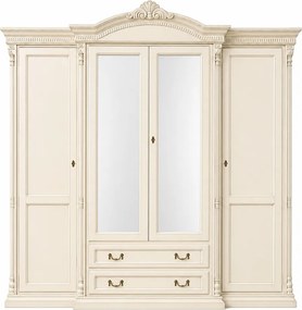 Dulap lemn masiv Briston 4 usi 2 sertare: L 241 x A 68 x H 233 cm