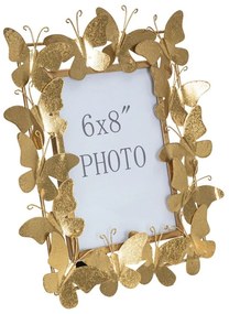 Ramă foto aurie din metal 28x30,5 cm Butterfly – Mauro Ferretti