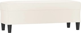 vidaXL Bancă, crem, 100x35x41 cm, piele ecologică