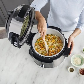 Resigilat: Multicooker Ninja Foodi MAX OL650EU, 1460W, 7,5 l, 12in1, SmartLid, Strat antiaderent, Multifunctional, Inox/negru