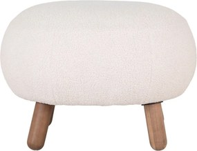 Fotoliu cu taburet crem Savona – House Nordic