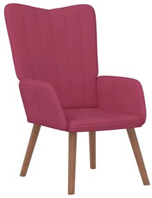 327660 vidaXL Scaun de relaxare, roșu vin, catifea