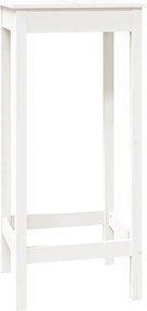 vidaXL Masă de bar, alb, 50x50x110 cm, lemn masiv de pin