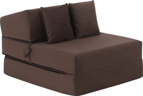 Saltea pliabilă/fotoliu extensibil, 2 in 1, maro Taupe, PELOS