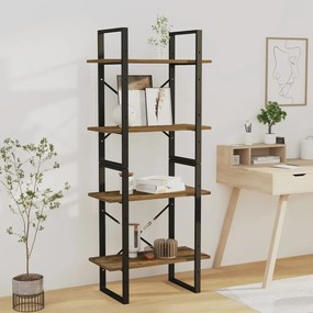 821309 vidaXL Bibliotecă 4 niveluri stejar fumuriu 60x30x140 cm lemn compozit