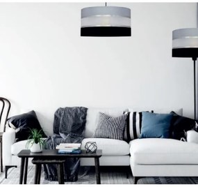 Lustră pe tijă HELEN 3xE27/15W/230V neagră/gri/crom lucios