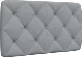 vidaXL Pernă tăblie de pat, gri deschis, 90 cm, material textil