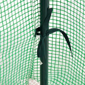 Outsunny Seră de grădină PE, seră de balcon, folie consolidată 140 g/m², structură din oţel, uşă pliabilă cu fermoar, pentru legume plante flori, interior şi exterior, 300 x 100 x 200 cm, verde | Aosom Romania