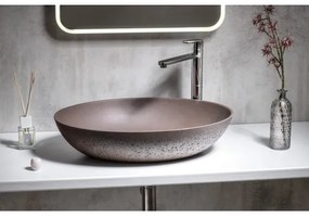 Sapho - Lavoar pentru blat FORMIGO 60x40 cm beton/maro