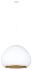 Lustră pe cablu LAVA 1xE27/15W/230V alb/auriu