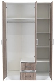 Dulap Miami 120x205 cm stejar York-alb