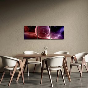 Tablou - Planetă (cu ceas) (90x30 cm)