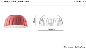 Plafoniera design italian realizat manual din ceramica MADAME GRES Small