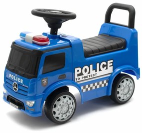 Mașinuță Baby Mix pentru copii cu sunet MercedesPolice, albastru