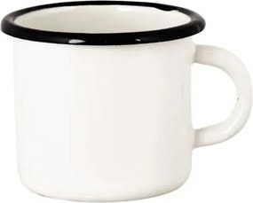 Cană vintage din oțel emailat, alb offwhite, Ø9×H8 cm, 0,4L, „Emil's Enamel"