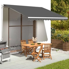 vidaXL Pânză de rezervă copertină, antracit, 4x3,5 m