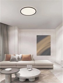Plafoniera LED design slim ALMIRA negru D-60cm