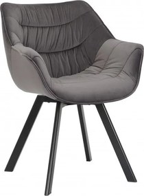 Scaun pivotant The Dutch Comfort, catifea gri