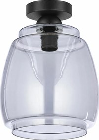 BRILAGI - plafonieră LED R GLASS 1xE27/60W/230V Ø 26 cm negru/gri fumuriu