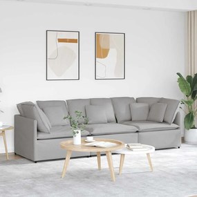 vidaXL Canapea modulară cu perne, gri nor, textil