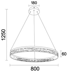 Lustră LED reglabilă suspendată pe cablu ALIANZ LED/60W/230V 3000-6000K + telecomandă