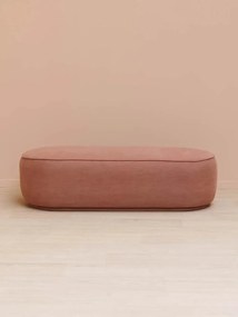 Set canapea, fotoliu si bancheta, stofa, Marsala