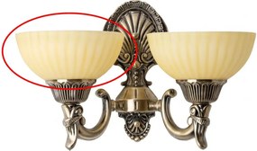 Brilagi - Sticlă de schimb pentru lampă de perete CLASSIC E14, diametru 16 cm, bej