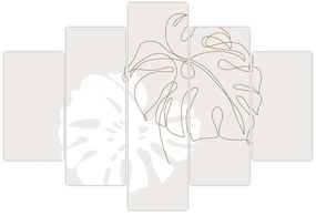 Tablou - Linia de artă monstera N⁰2 (150x105 cm)