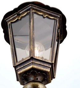 Stalp iluminat exterior stil clasic IP43 H195 Puchberg AL 11K/82506 schwarz-gold/rauch OR