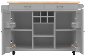 Insulă de bucătărie modernă, Gri | Aosom Romania