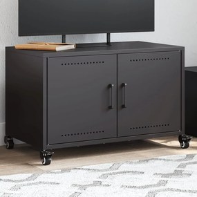 846638 vidaXL Dulap TV, negru, 68x39x43,5 cm, oțel