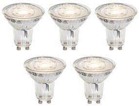 Set de 5 becuri LED GU10 50mm reglabile în Kelvin, clare, 4,9W, 400 lm, 2200-3000K