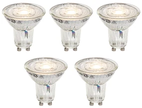 Set de 5 becuri LED GU10 50mm reglabile în Kelvin, clare, 4,9W, 400 lm, 2200-3000K