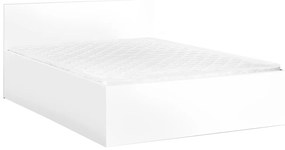 Pat dublu Culoare alb, SOFIA 160 x 200 cm Saltele: fără saltea, Somiera pat: Cu lamele drepte