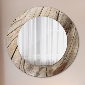 Oglinda cu decor rotunda Lemn crăpat