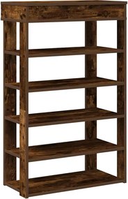 vidaXL Pantofar, stejar fumuriu, 60x30x98 cm, lemn prelucrat