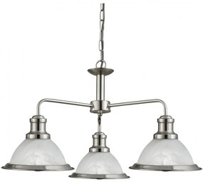 Lustra suspendata design clasic Bistro argintiu satin 1593-3SS SRT