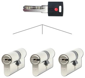 Inserție de construcție EC 30/35.SET3 pentru închidere comună (3 buc), roșu