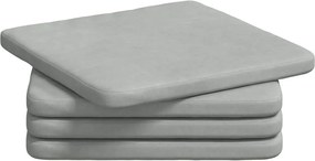 vidaXL Perne de Șezut 4 pcs Gri deschis 40 x 40 x 3 cm Catifea