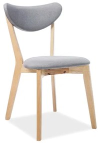 Scaun de sufragerie Belkis (Gri + Stejar). 1049994