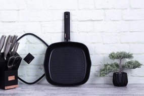RESIGILAT - Tigaie grill cu capac 28 cm antiaderenta cu titan Monaco Collection Berlinger Haus BH 7093